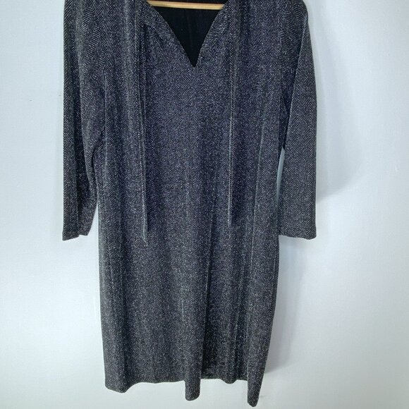 Michael Kors Black and Silver Midi Dress - Picture 2 of 9